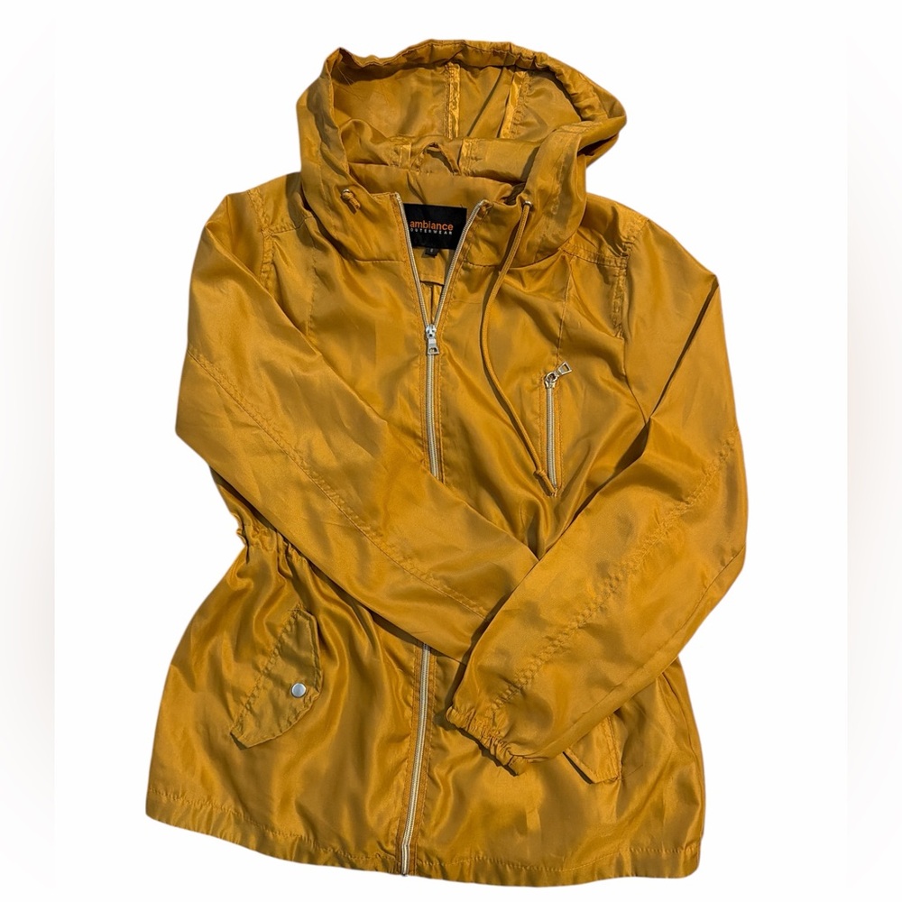 Ambiance Mustard Yellow Windbreaker Jacket – Women’s Small